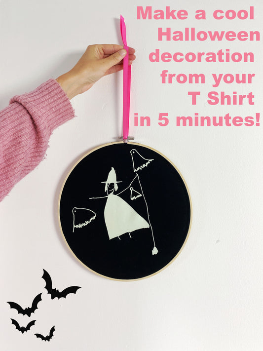 Glow in the dark upcycled halloween decoration tutorial