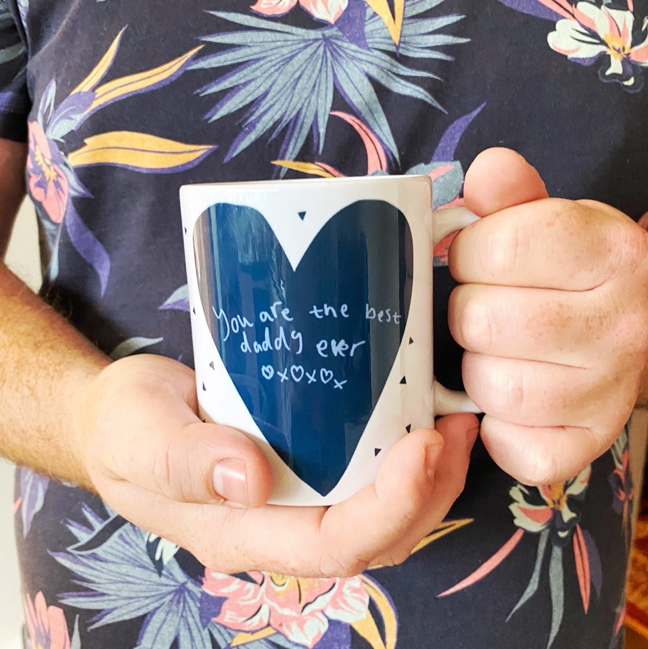 best daddy mug with childrens handwriting