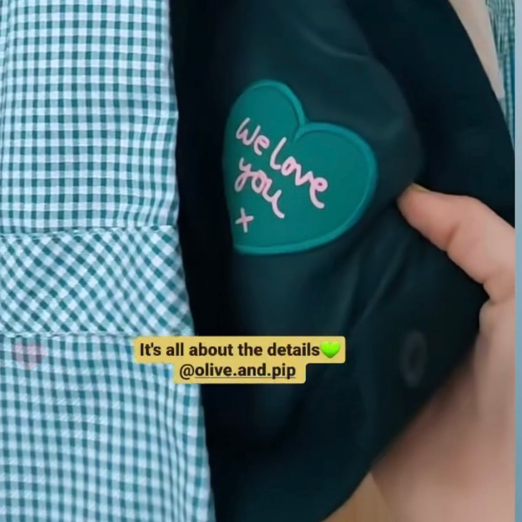 handwriting herart patch for separation anxiety