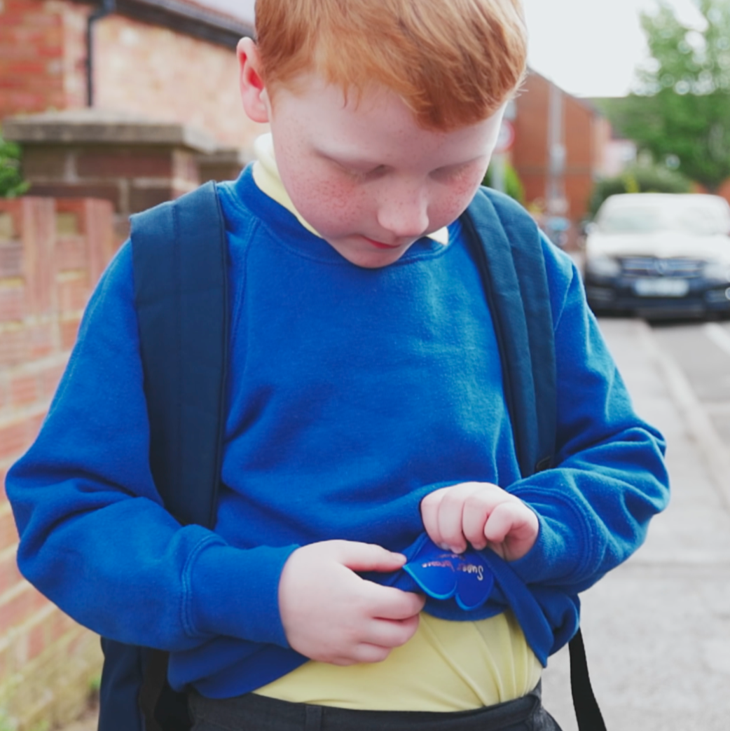 school uniform heart patch