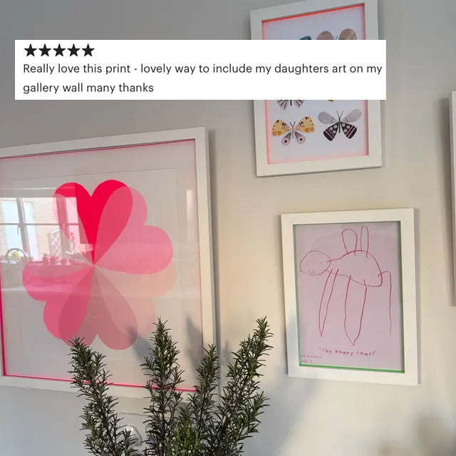 colourful kids artwork print