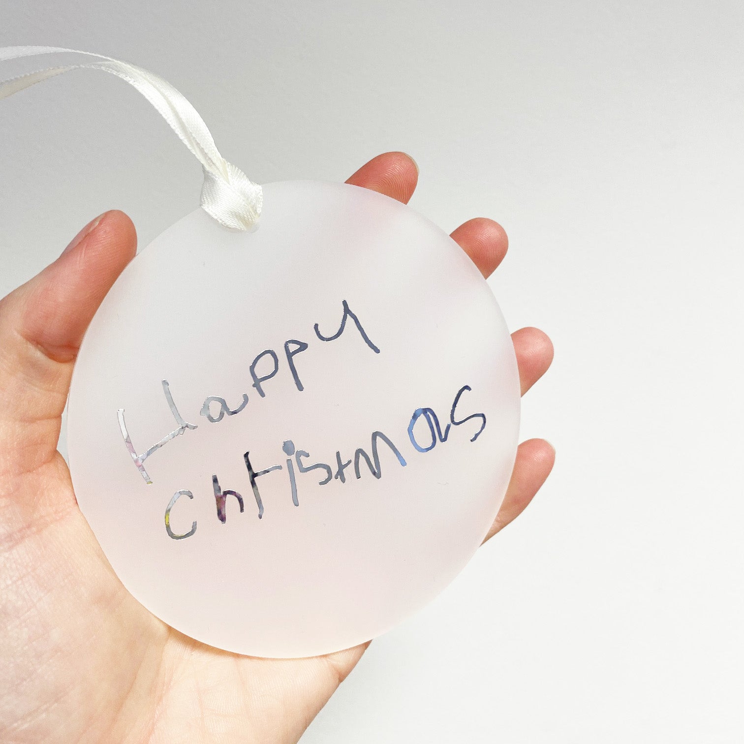 handwriting Christmas bauble