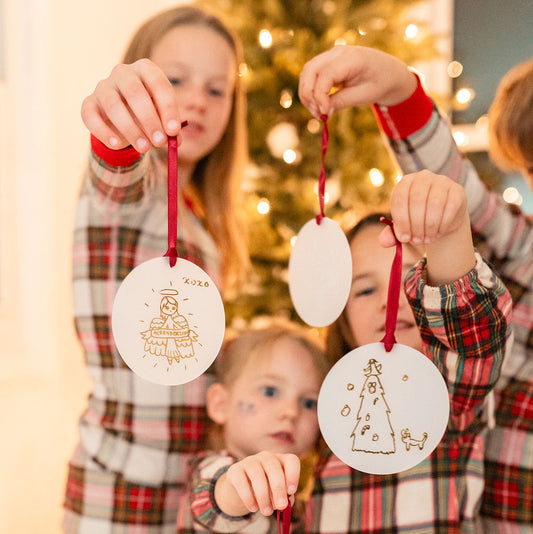 matching family christmas baubles
