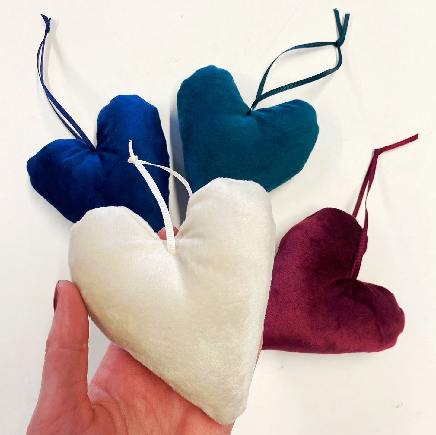 plush velvet hanging heart