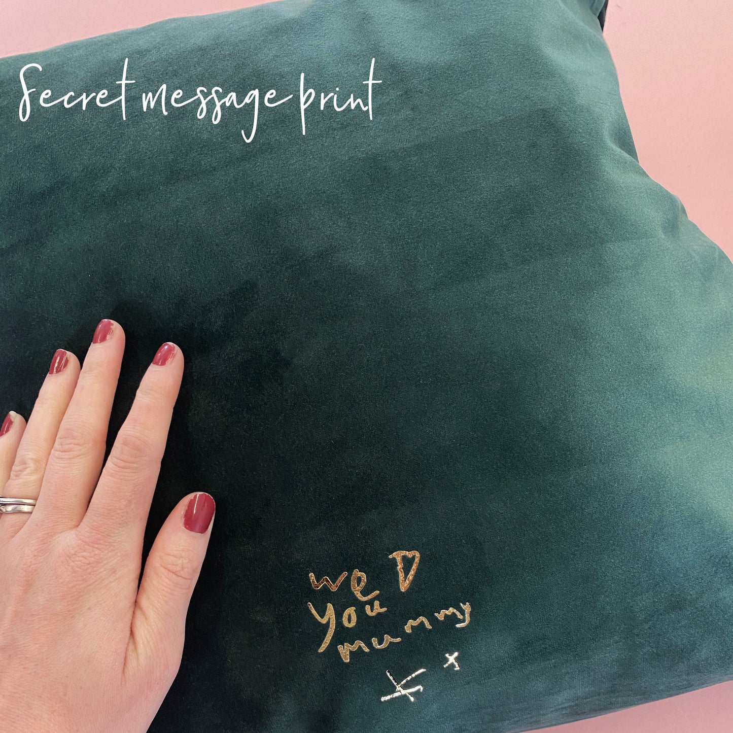 secret message print cushion