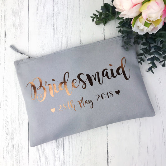 bridesmaid make up bag