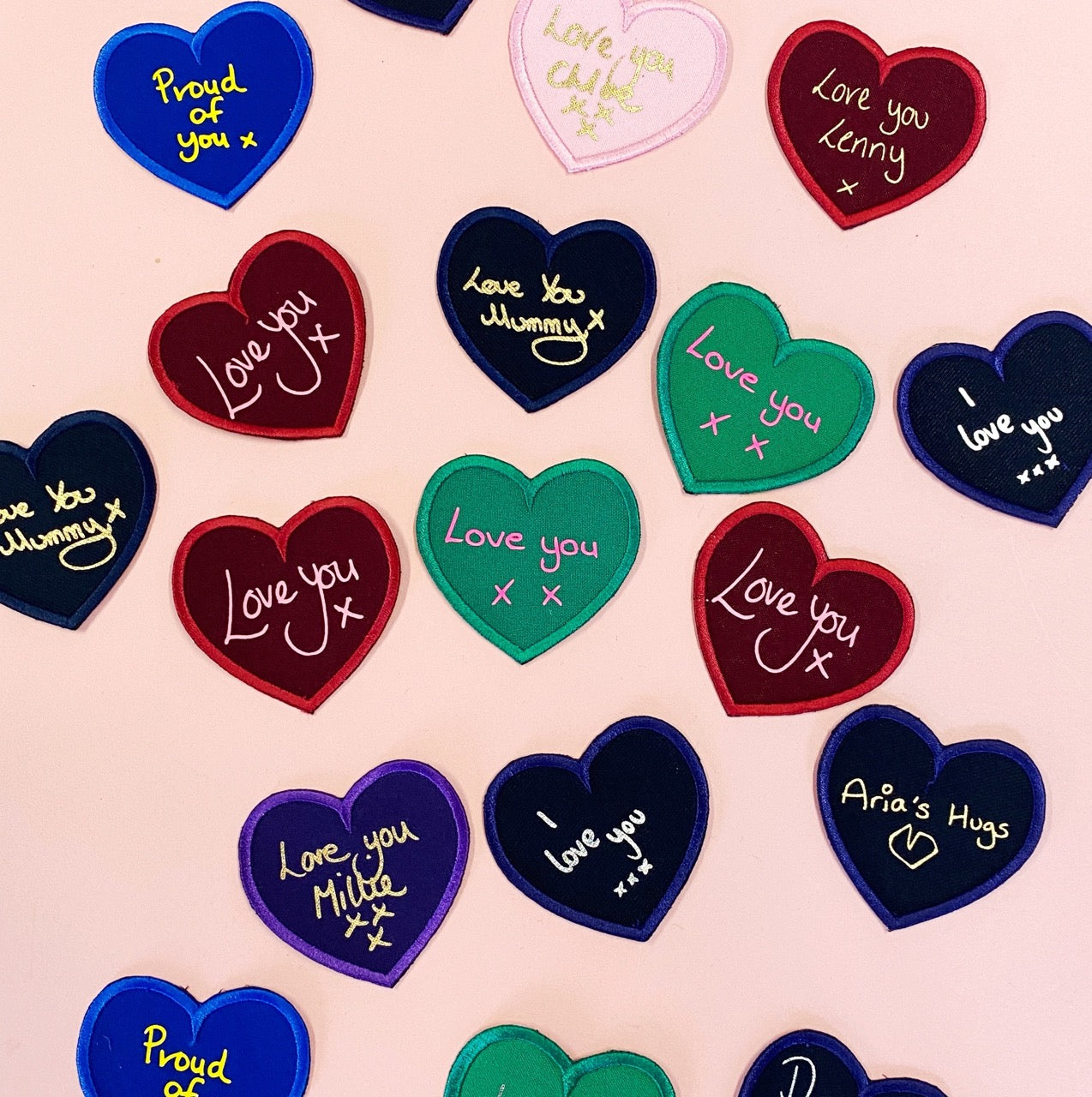 love note iron on patch
