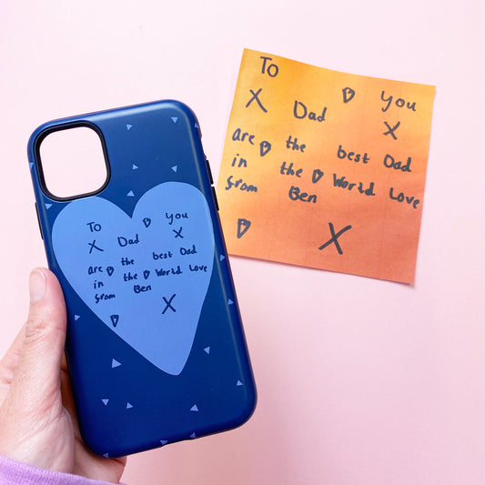 childrens handwriting phone case - Dads