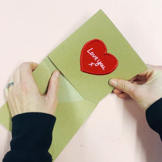 making a valentines day card for your child