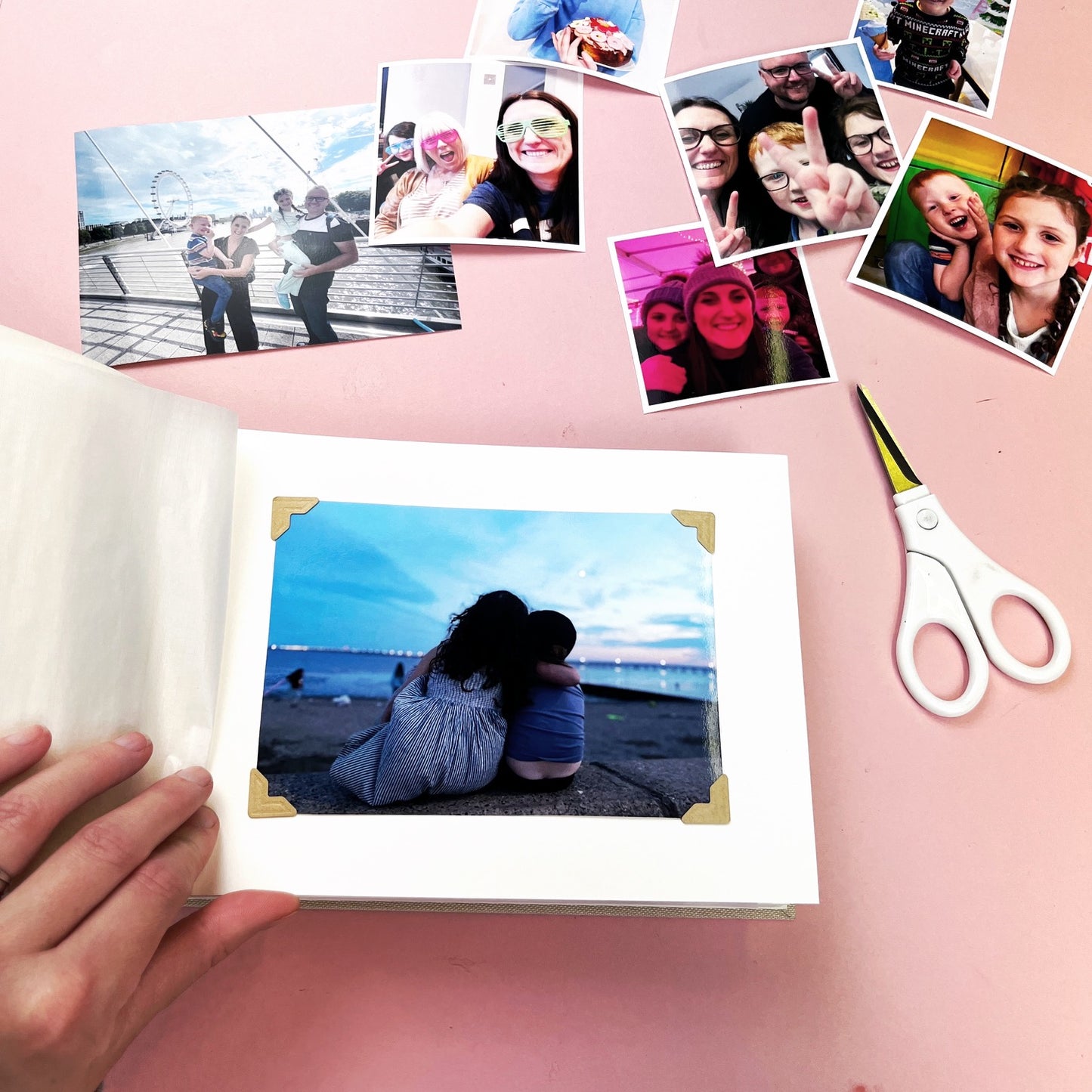 blank page traditional photo album