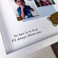 Personalised Tottenham Hotspur Grandad photo frame gift for Father’s Day or birthday, with navy and white design, two photo spaces, wooden scrabble tiles spelling “GRANDAD,” and message “To dare is to do & I’d always choose you.” Handmade keepsake for Spurs-loving Grandads from a football-mad grandchild.