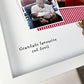 Personalised Man United Grandad photo frame for Father’s Day, featuring red and white design, two photo slots, scrabble-style GRANDAD tiles, and message “Grandads favourite red devil.” Ideal keepsake from grandchild for Manchester United fan. Upload your photos at checkout.