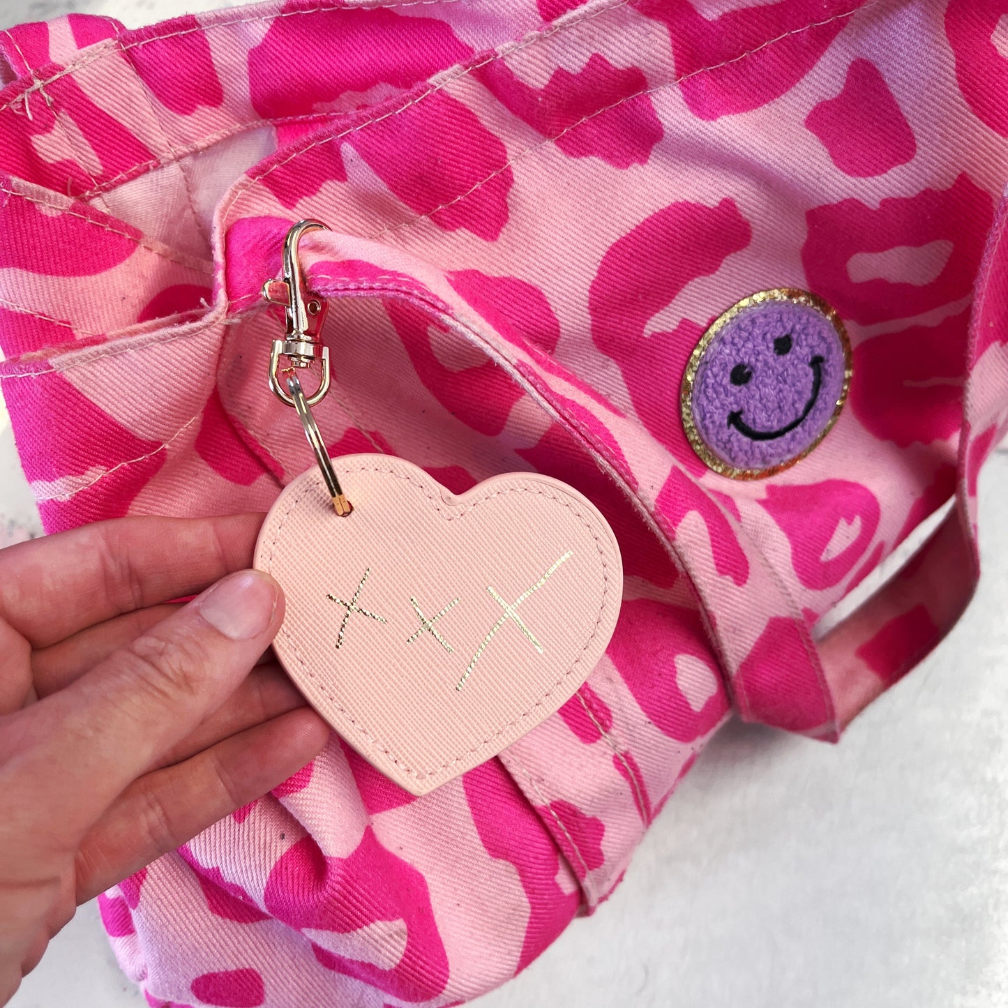 personalised handwriting bag charm