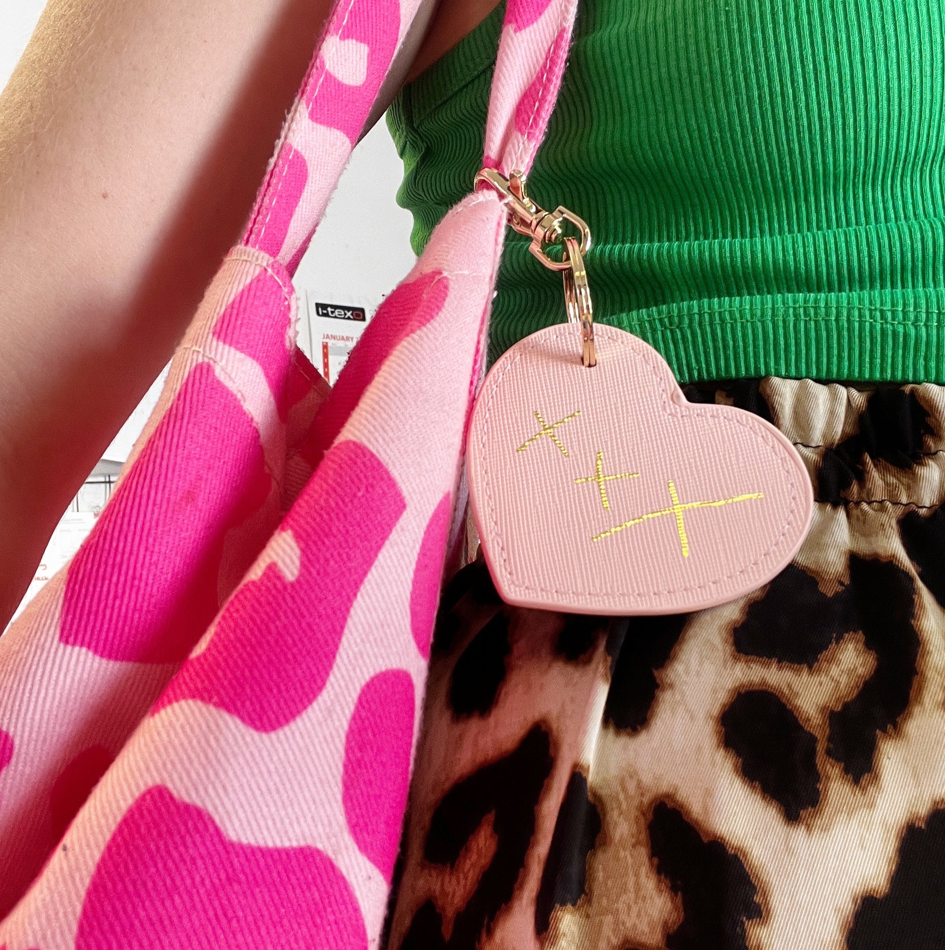 colourful personalised bag charm