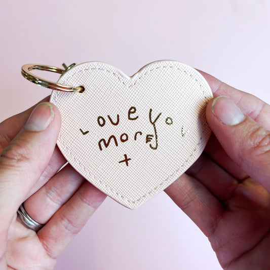 personalised handwriting keyring mothers day gift 