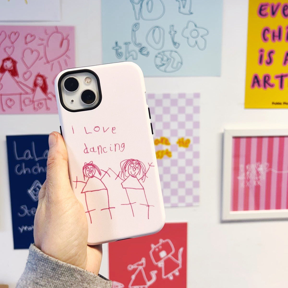 childrens drawing personalised phone case iPhone Samsung