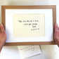 dad handwriting framed print
