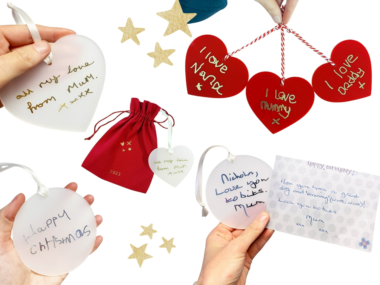 Personalised bauble in gift bag – ready-to-give Christmas keepsake