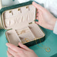 emerald green personalised velvet jewellery box gift for mums