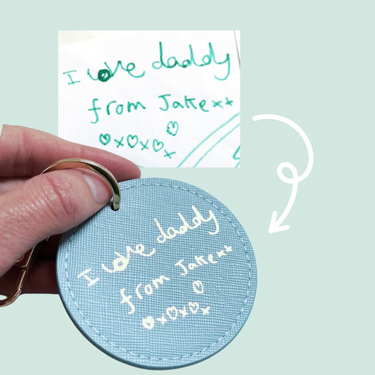 childrens handwriting keyring for daddy -  fathers day gift