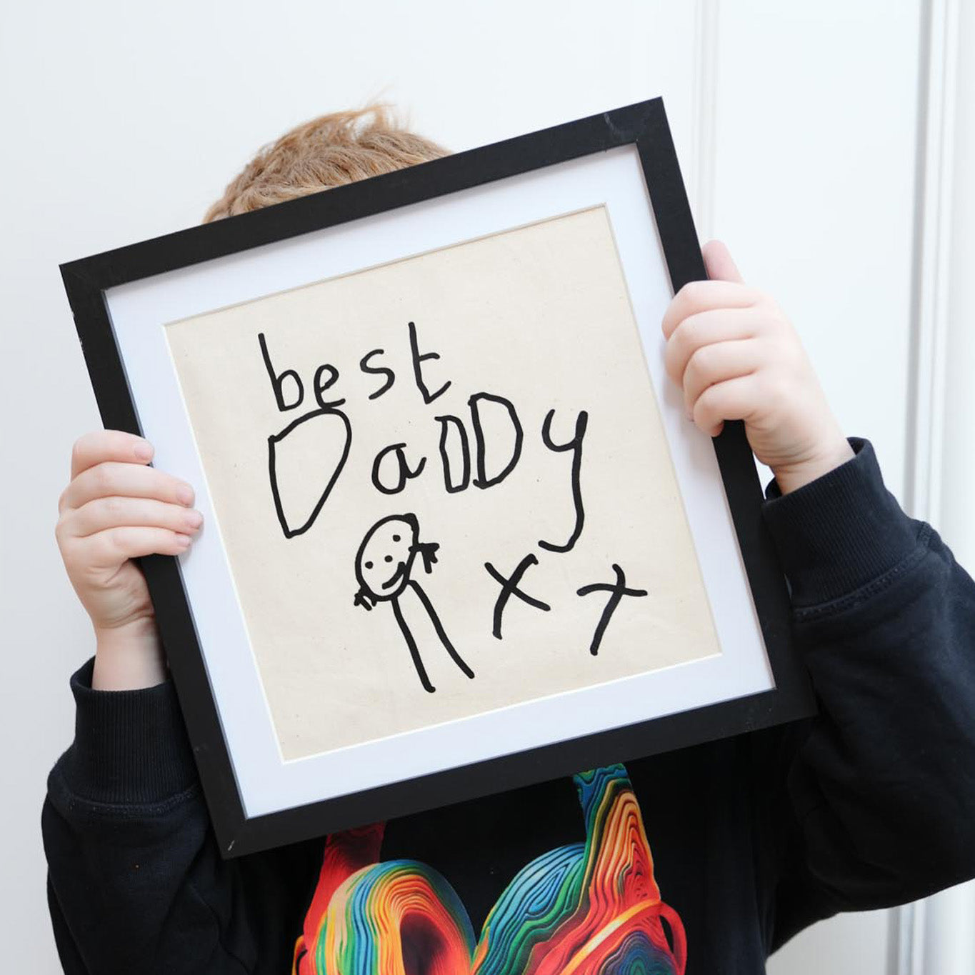 best daddy childrens drawing framed print - Dads - fathers day gift