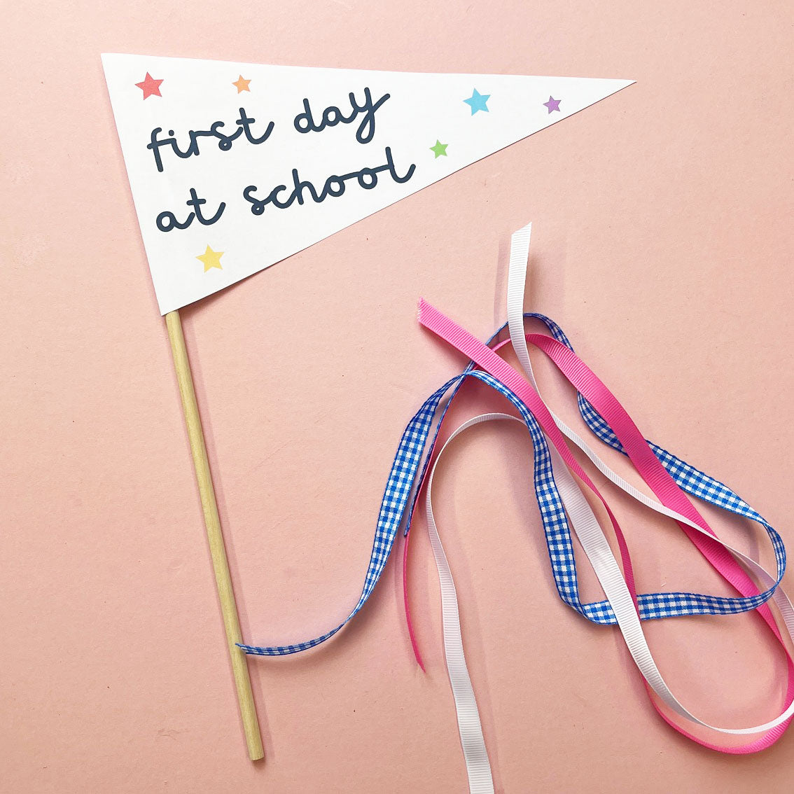 first day of school flag free printable diy