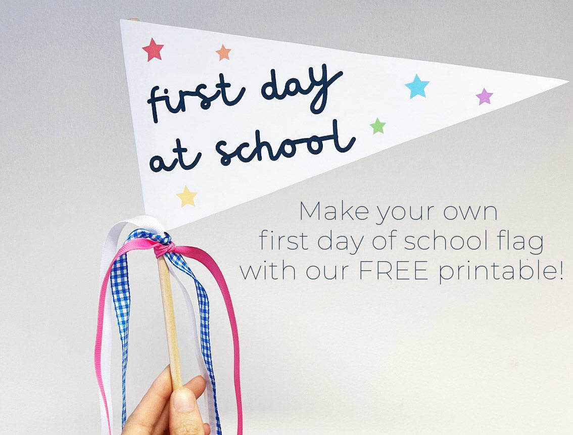 free first day of school flag printable