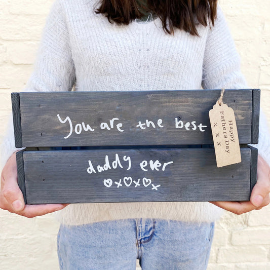 Handwritten Message Fathers Day Crate