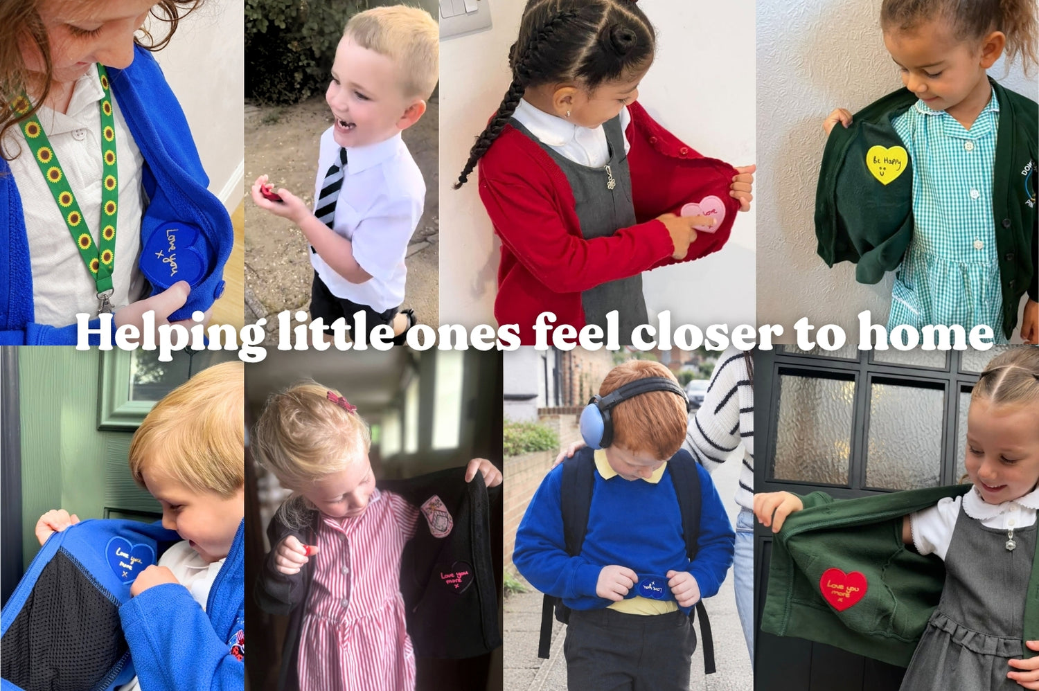 school support for children with separation anxiety - love note patch with parents handwriting