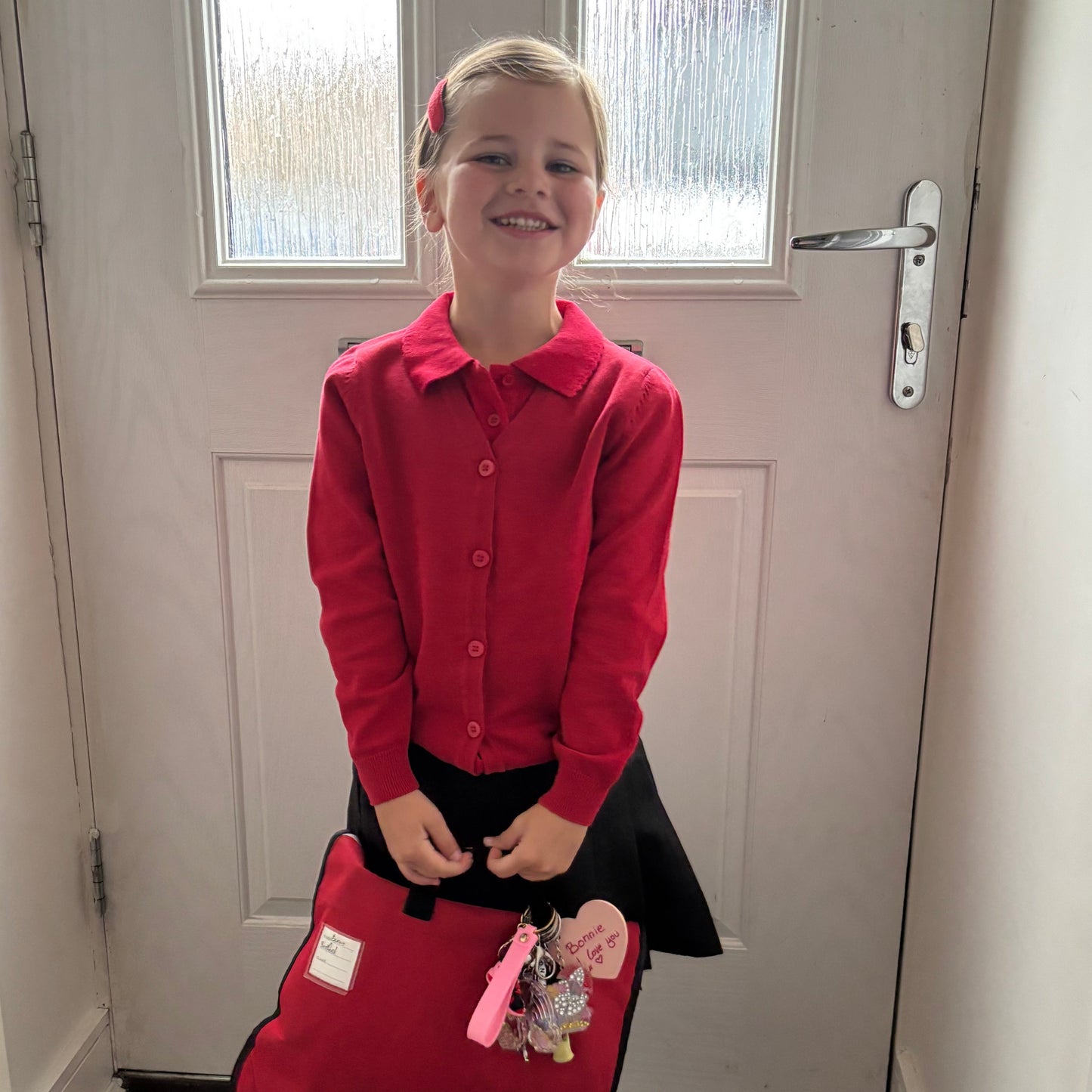 personalised bag charm with your handwriting for school