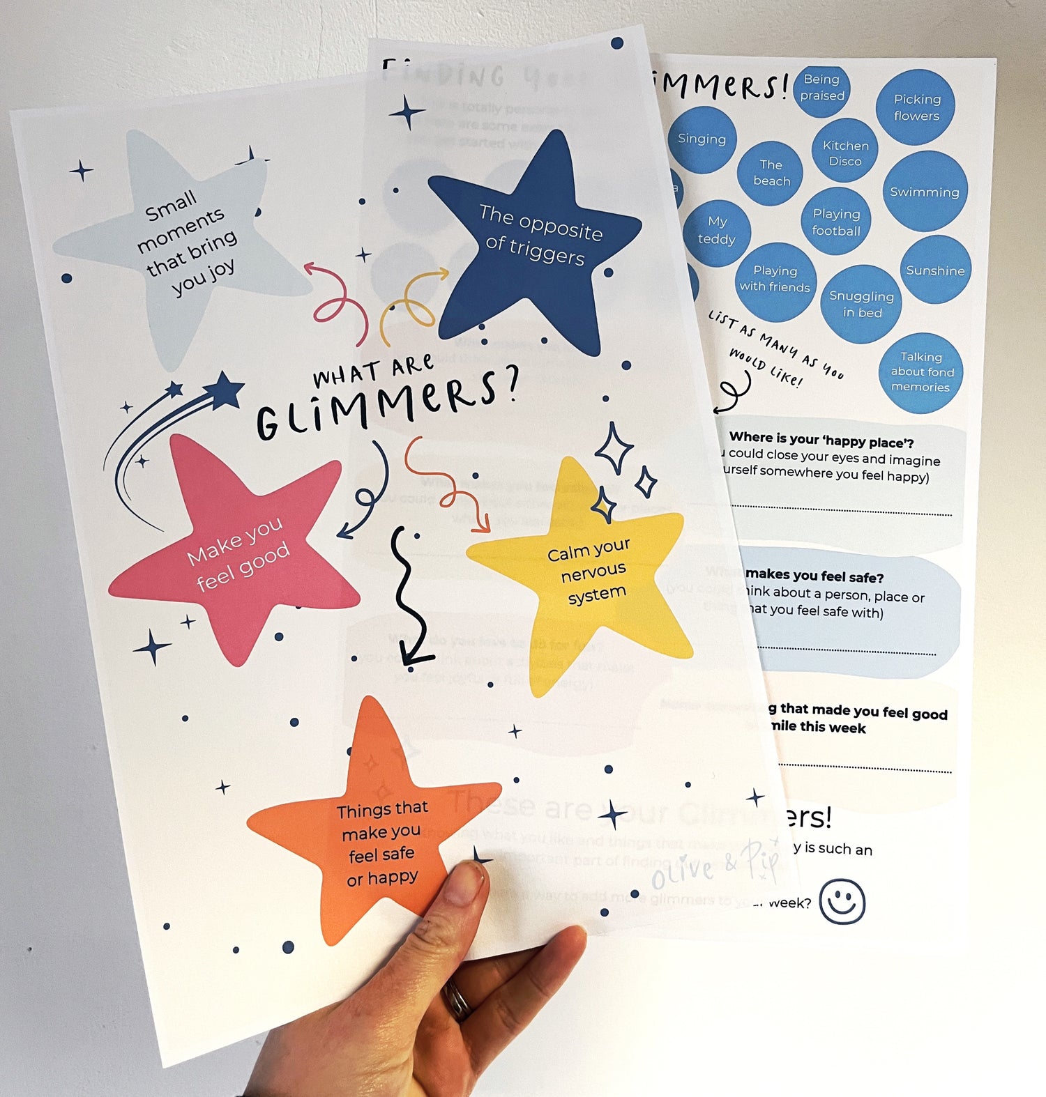 free glimmers activity for children