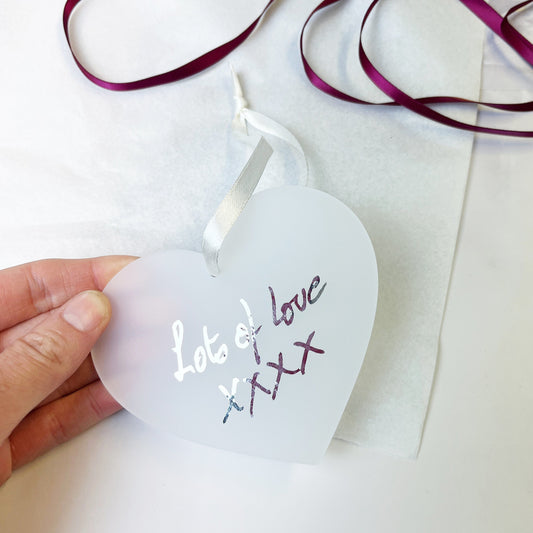 in memory christmas tree bauble loved ones handwriting