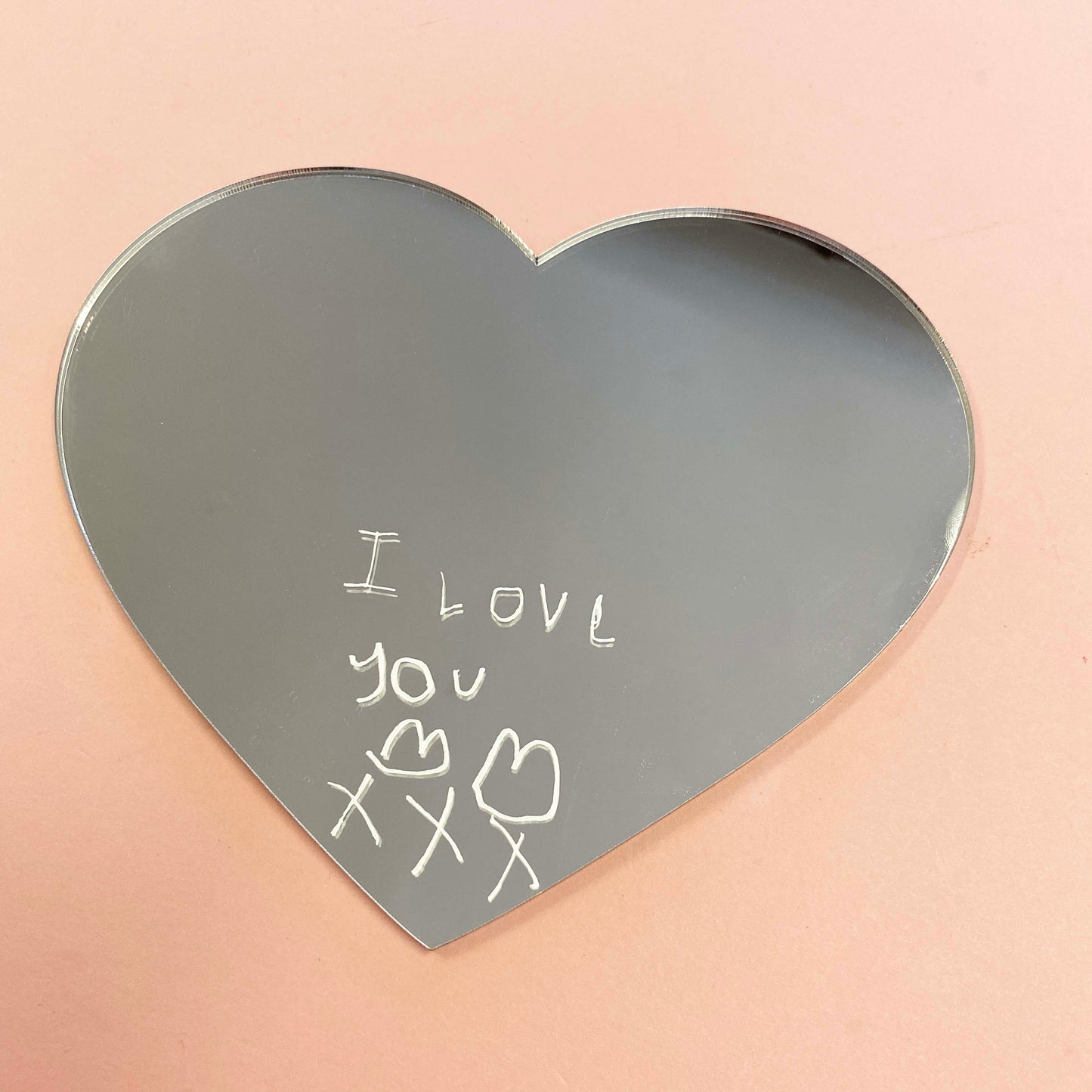 handwritten love note mirror