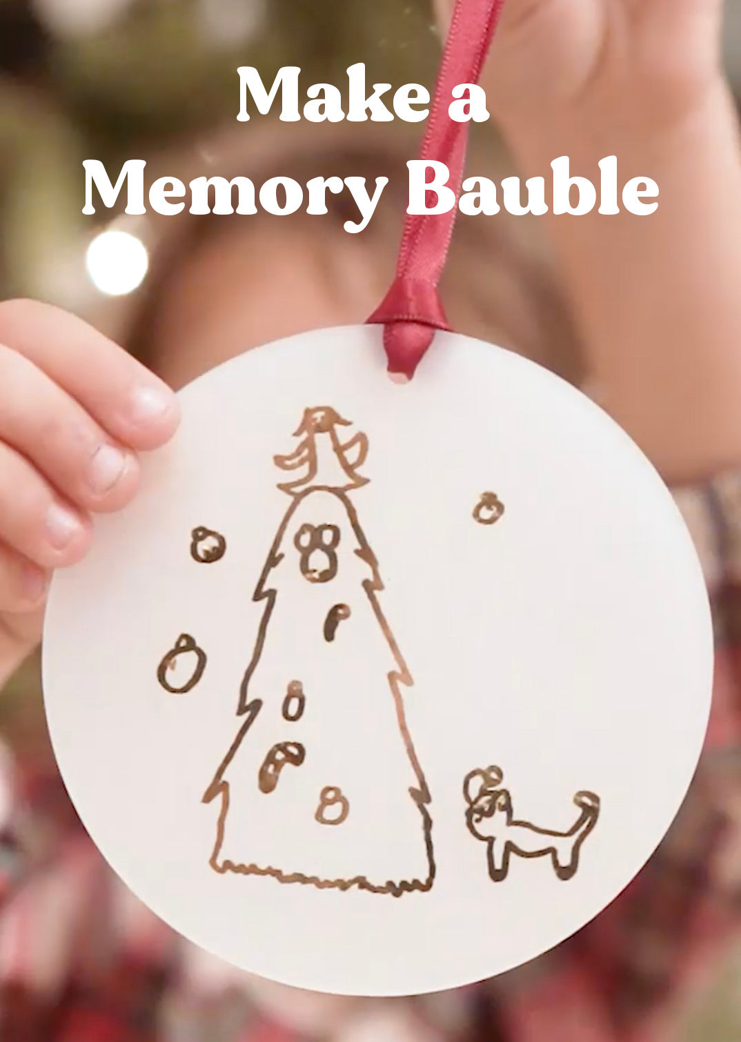 make your own memory bauble with your childs drawing