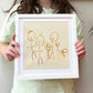 family portrait drawing keepsake