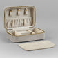 personalised ivory velvet jewellery box 