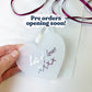 love heart christmas bauble personalised with handwriting