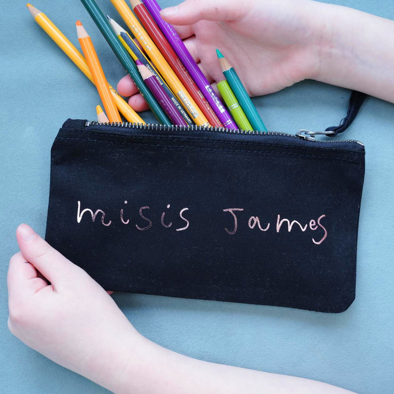 teacher personalised pencil case thank you gift