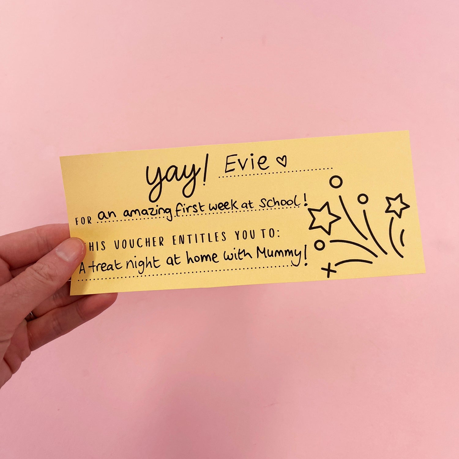 free printable treat night voucher for kids