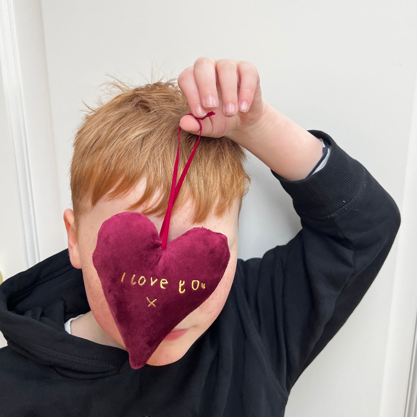 I love you handwritten message love heart