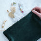 emerald green velvet make up bag