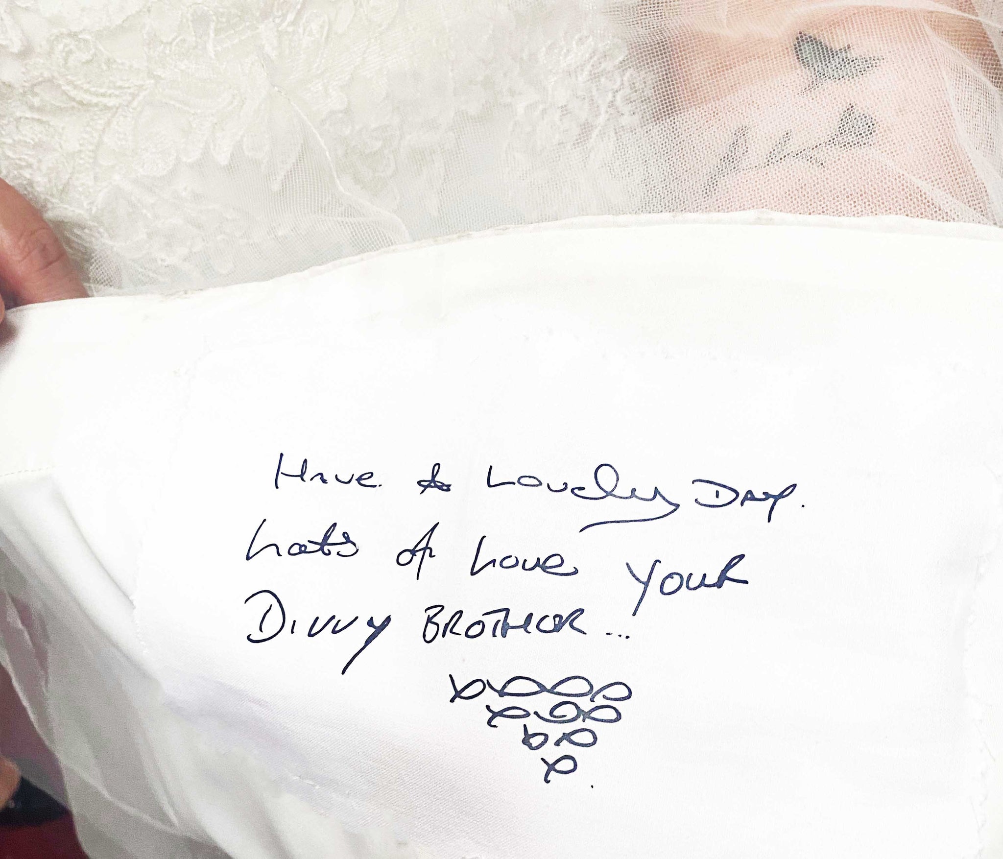 Wedding Dress Sew-In Handwritten Message Patch – Olive & Pip