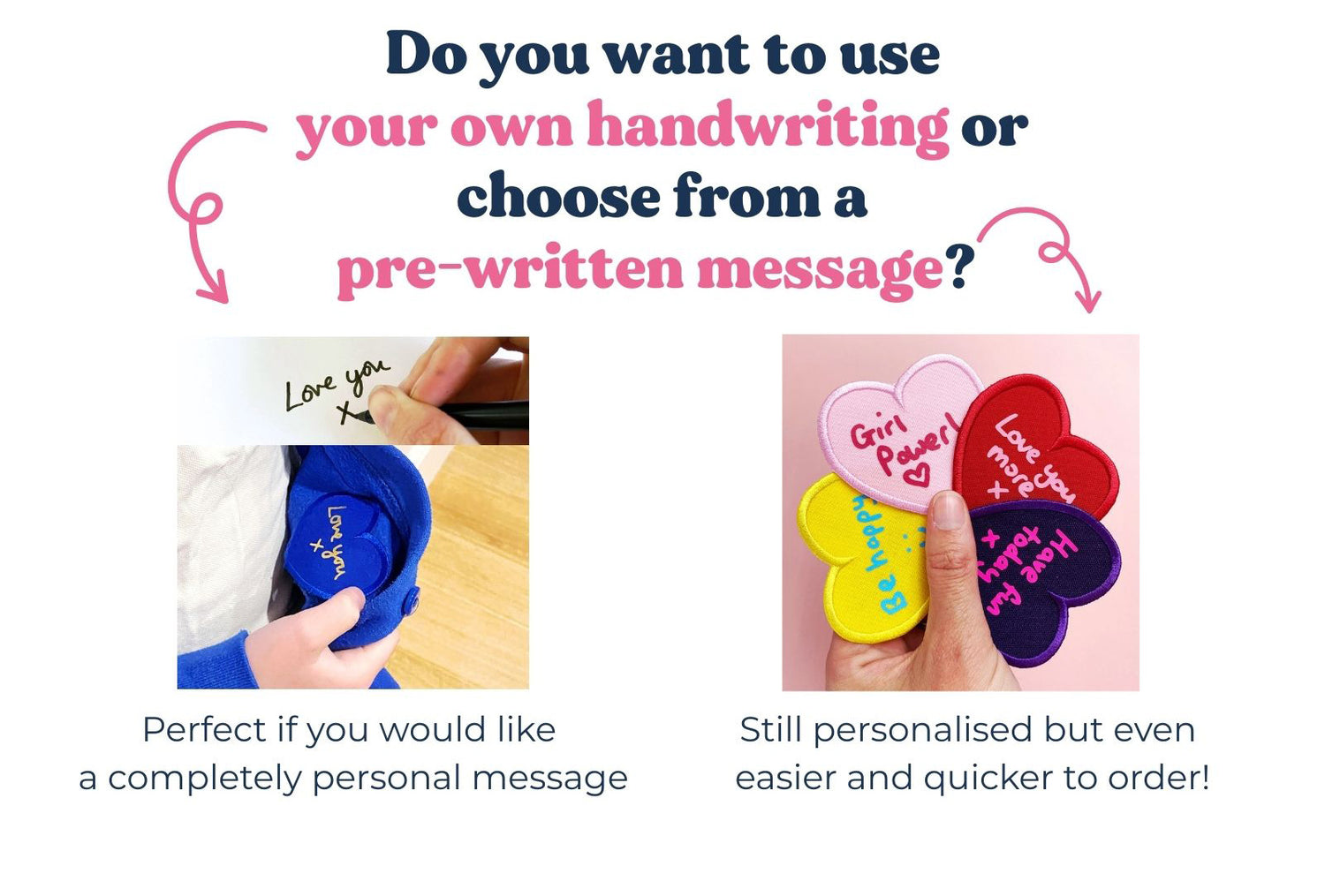 personalised starting school pocket hug