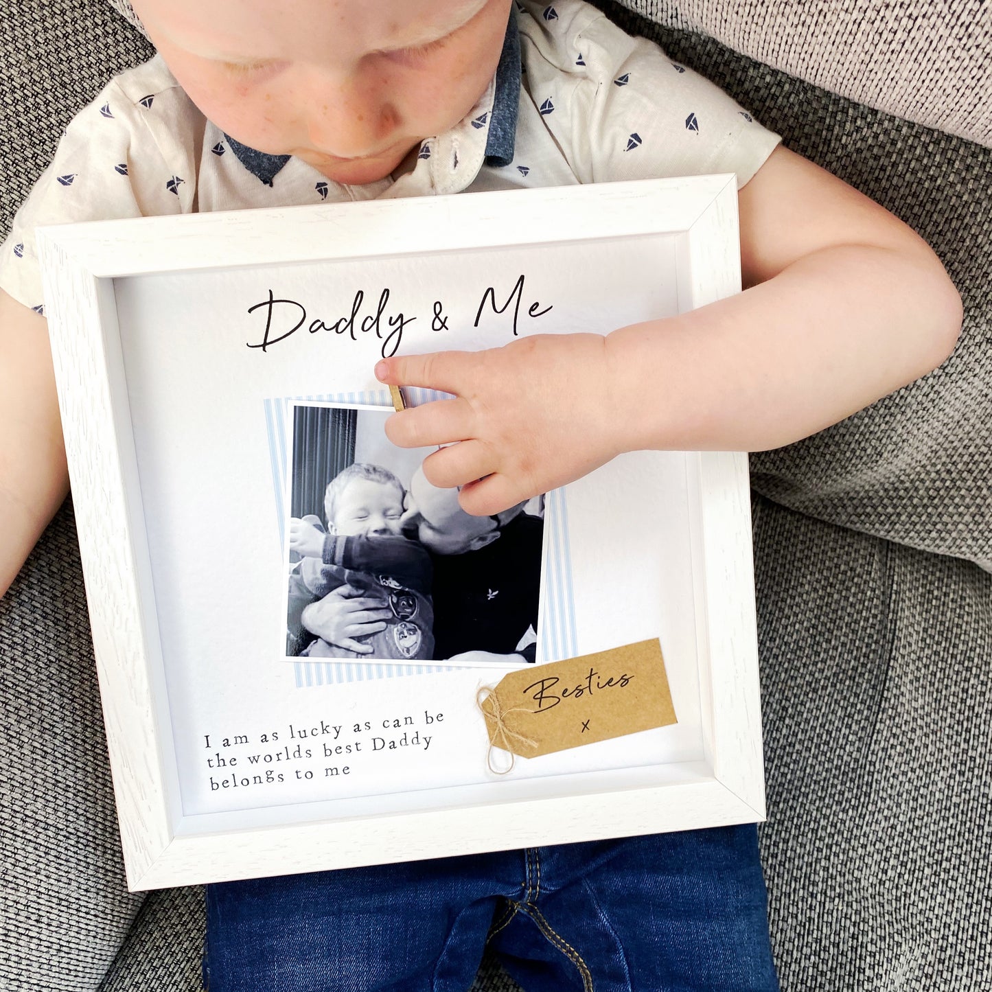 Son and Daddy Photo Frame