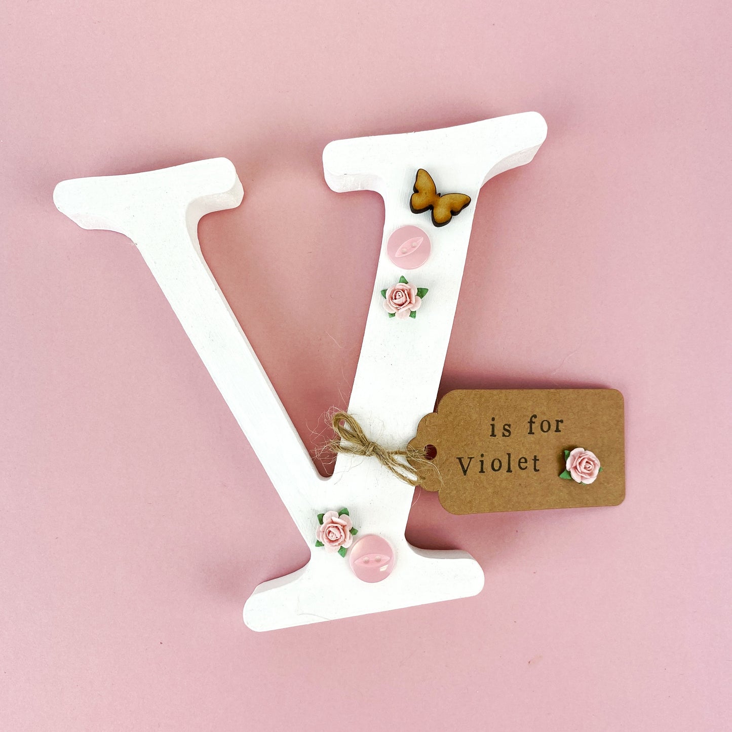 Personalised Wooden Letter- Wooden Butterfly