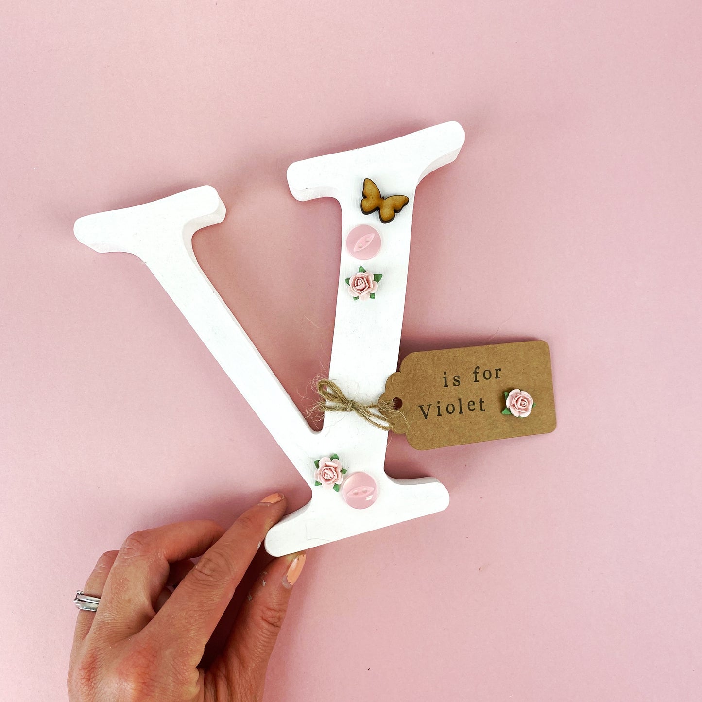 Personalised Wooden Letter- Wooden Butterfly