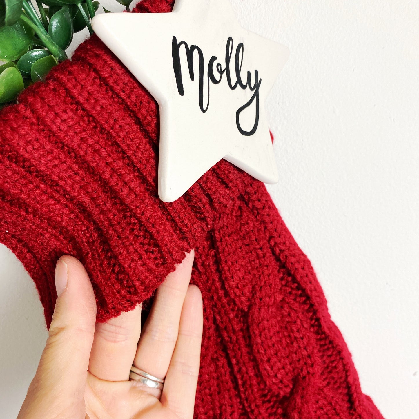 Traditional Knitted Personalised Christmas Stocking