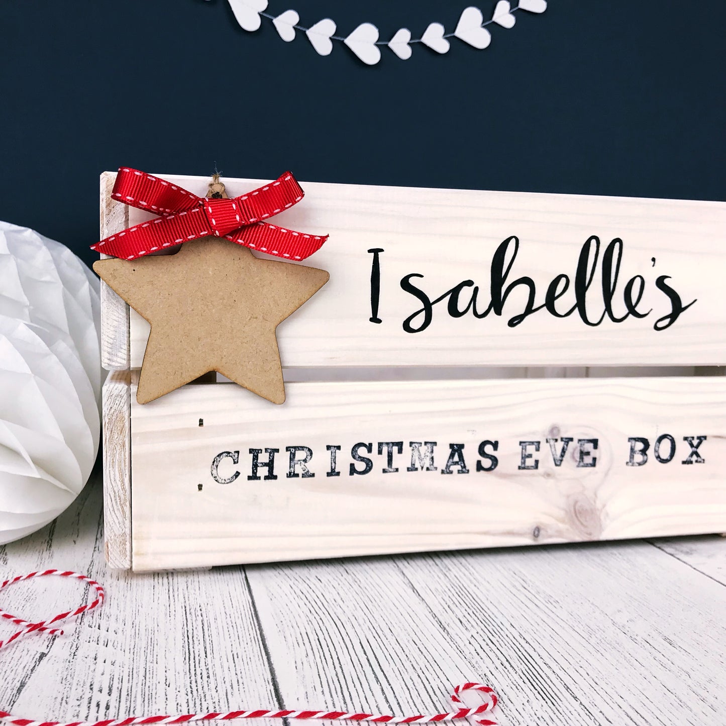 Hand Lettered Christmas Eve Crate