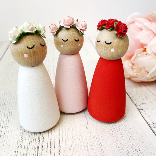 Flower Girl Peg Doll Set 