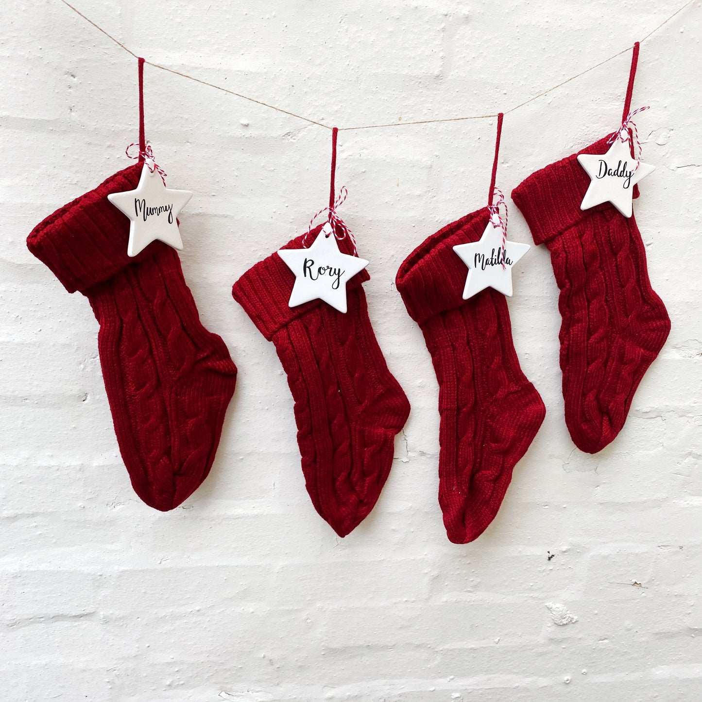 family Christmas stocking set